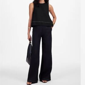 Madewell Zoe Relaxed Wide Pant in 100 Linen